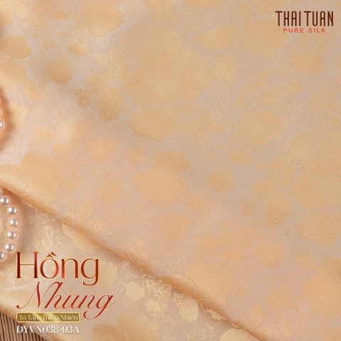 Vải Tơ Tằm Hồng Nhung Co Giãn Màu Da Khổ 1m15 x 2m5 DYVN03803A