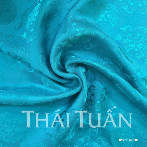 Vải Tơ Tằm Màu Vàng Họa Tiết Khổ 1m15 x 2m5 DYVN05242C