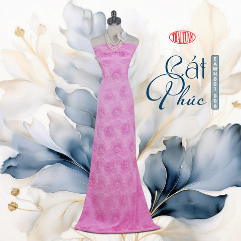 EAWN001 - Vải Gấm Cát Phúc Họa Tiết Phượng Hoàng Hồi Văn Khổ 1m15 x 2m5 (Nhiều Màu)