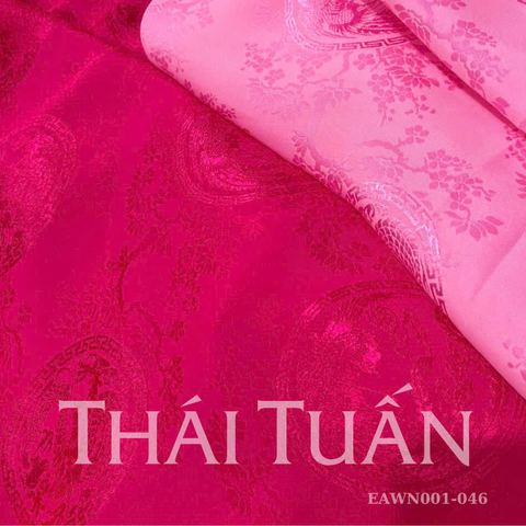 EAWN001 - Vải Gấm Cát Phúc Họa Tiết Phượng Hoàng Hồi Văn Khổ 1m15 x 2m5 (Nhiều Màu)