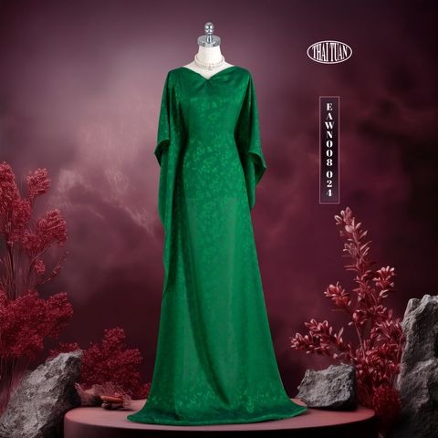 EAWN008-024 Vải Gấm Cát Phúc Màu Xanh Lá 1m15 x 2m5