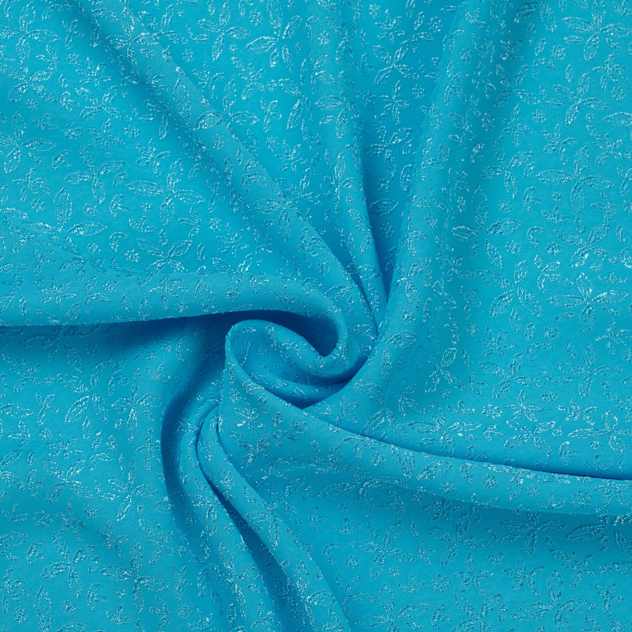 Vải Gấm Hoa Co Giãn Màu Xanh 1m15 x 2m5 EBAN003005