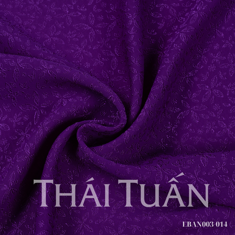 Vải Gấm Hoa Co Giãn Màu Tím 1m15 x 2m5 EBAN003014