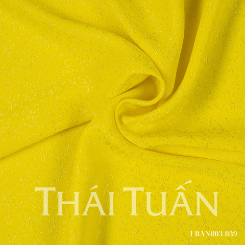 EBAN003-039 Vải Gấm Hoa Co Giãn Màu Vàng 1m15 x 2m5