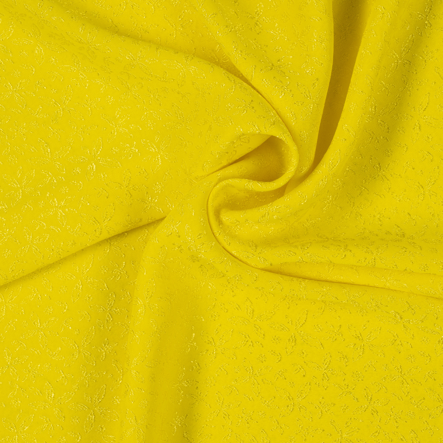 EBAN003-039 Vải Gấm Hoa Co Giãn Màu Vàng 1m15 x 2m5