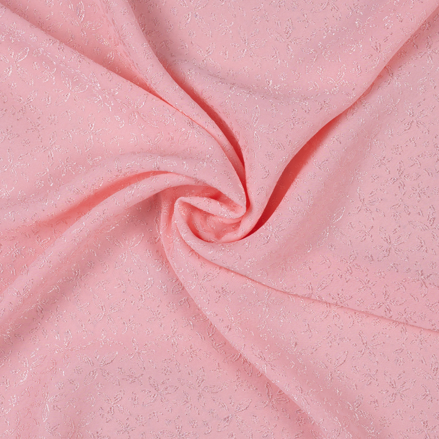 EBAN003-407 Vải Gấm Hoa Co Giãn Màu Hồng Đào 1m15 x 2m5