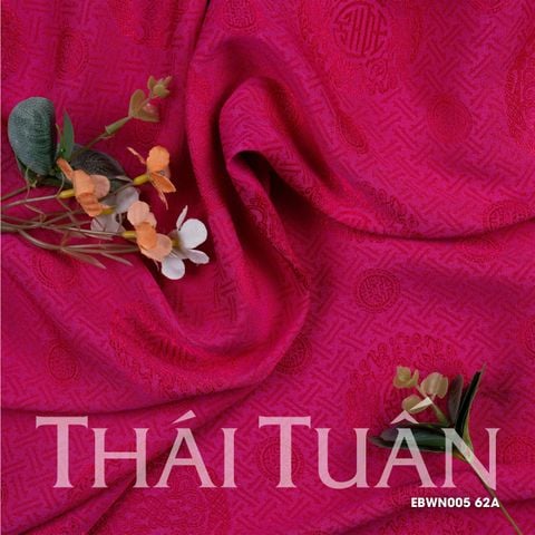 EBWN00562A Vải Tơ Tằm Lộc Thọ Màu Hồng Sen Khổ 1m15 x 2m5