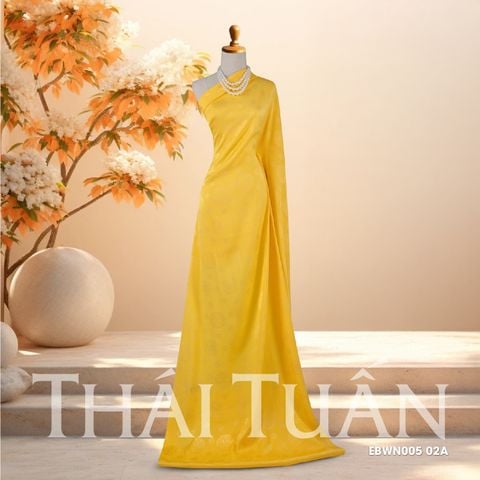 EBWN00502A Vải Tơ Tằm Lộc Thọ Màu Vàng Khổ 1m15 x 2m5