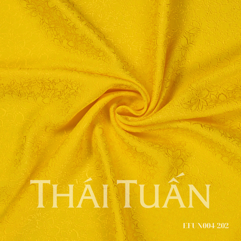 Vải Gấm Hoa Co Giãn Màu Vàng 1m15 x 2m5 EFUN004202