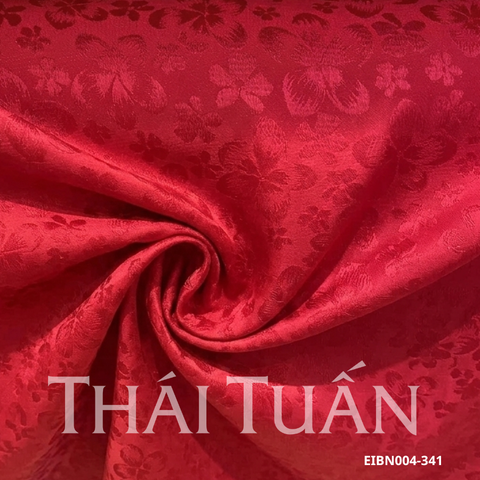 Vải Gấm Hoa Diamond Màu Đỏ Tươi Khổ 1m15x2m5 EIBN004341