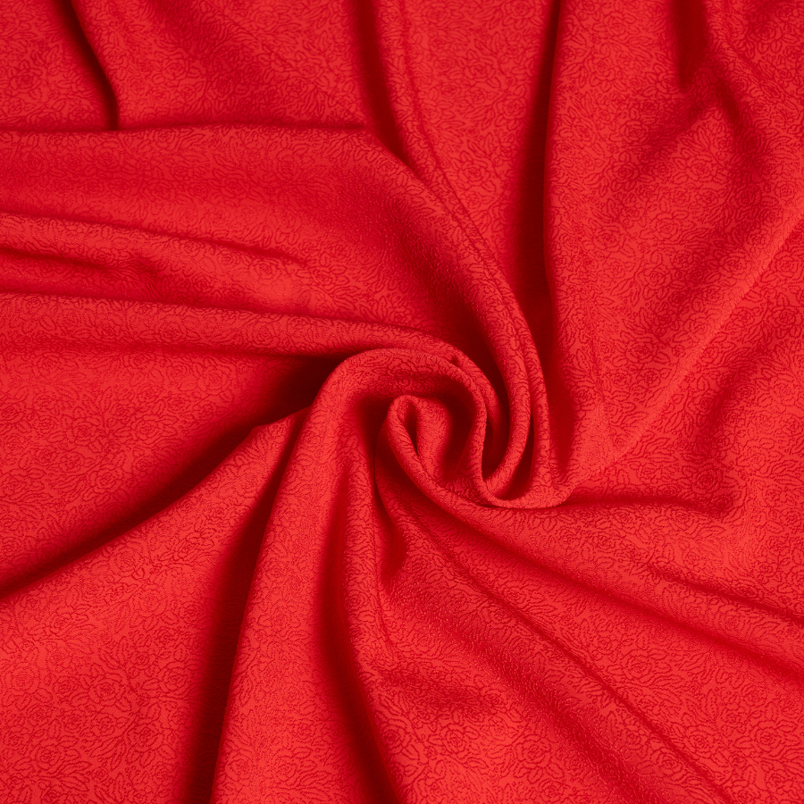 Vải Gấm Hoa Màu Đỏ Khổ 1m15 x 2m5 EIQN002041