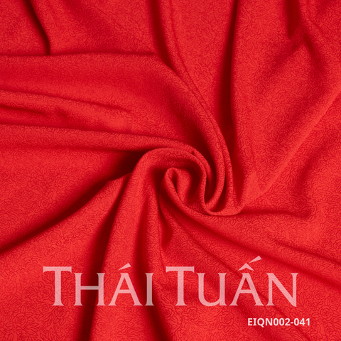 Vải Gấm Hoa Màu Đỏ Khổ 1m15 x 2m5 EIQN002041