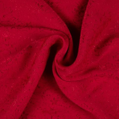 Vải Gấm Họa Tiết Hoa Màu Đỏ Khổ 1m5 x 2m EKCL001031