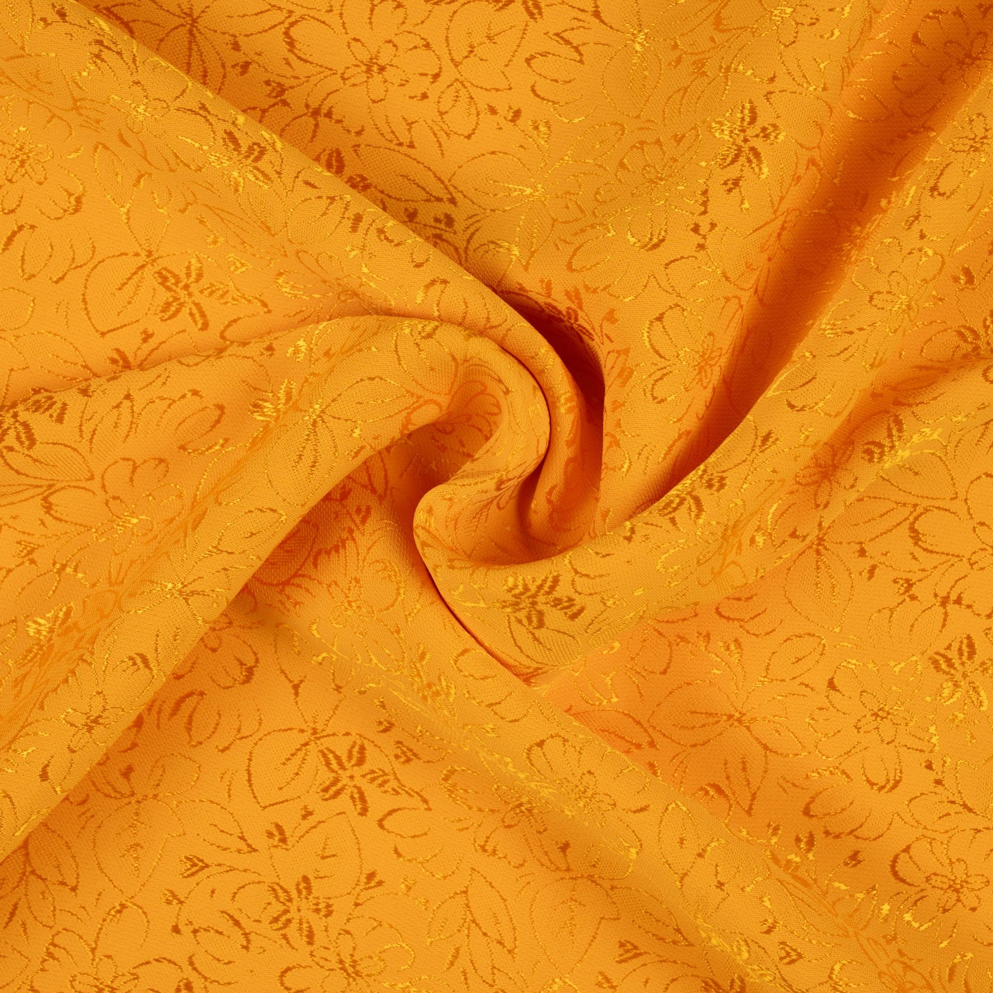 Vải Gấm Họa Tiết Hoa Màu Vàng Khổ 1m5 x 2m EKCL001239