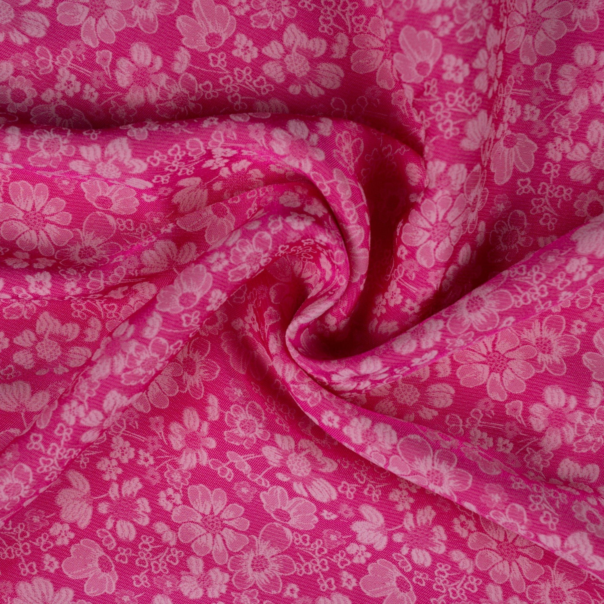 Vải Gấm Màu Hồng Họa Tiết Hoa Khổ 1m5 x 2m EKDL001006