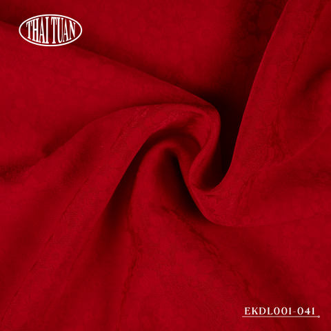 Vải Gấm Màu Đỏ Họa Tiết Hoa Khổ 1m5 x 2m EKDL001041