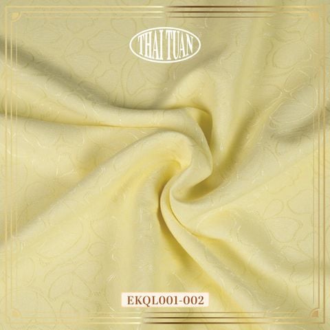 EKQL001-002 Vải Gấm Hồ Điệp Co Giãn Màu Vàng Khổ 1m5 x 2m