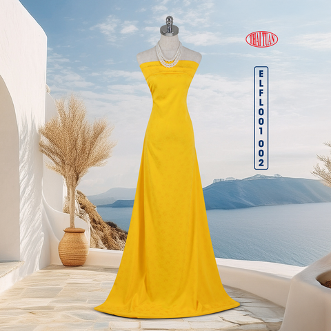 ELFL001-002 Vải Gấm Bách Hoa Màu Vàng 1m5 x 2m