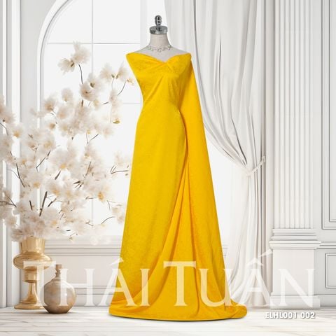 Vải Gấm Co Giãn Màu Vàng Khổ 1m5 x 2m ELHL001002