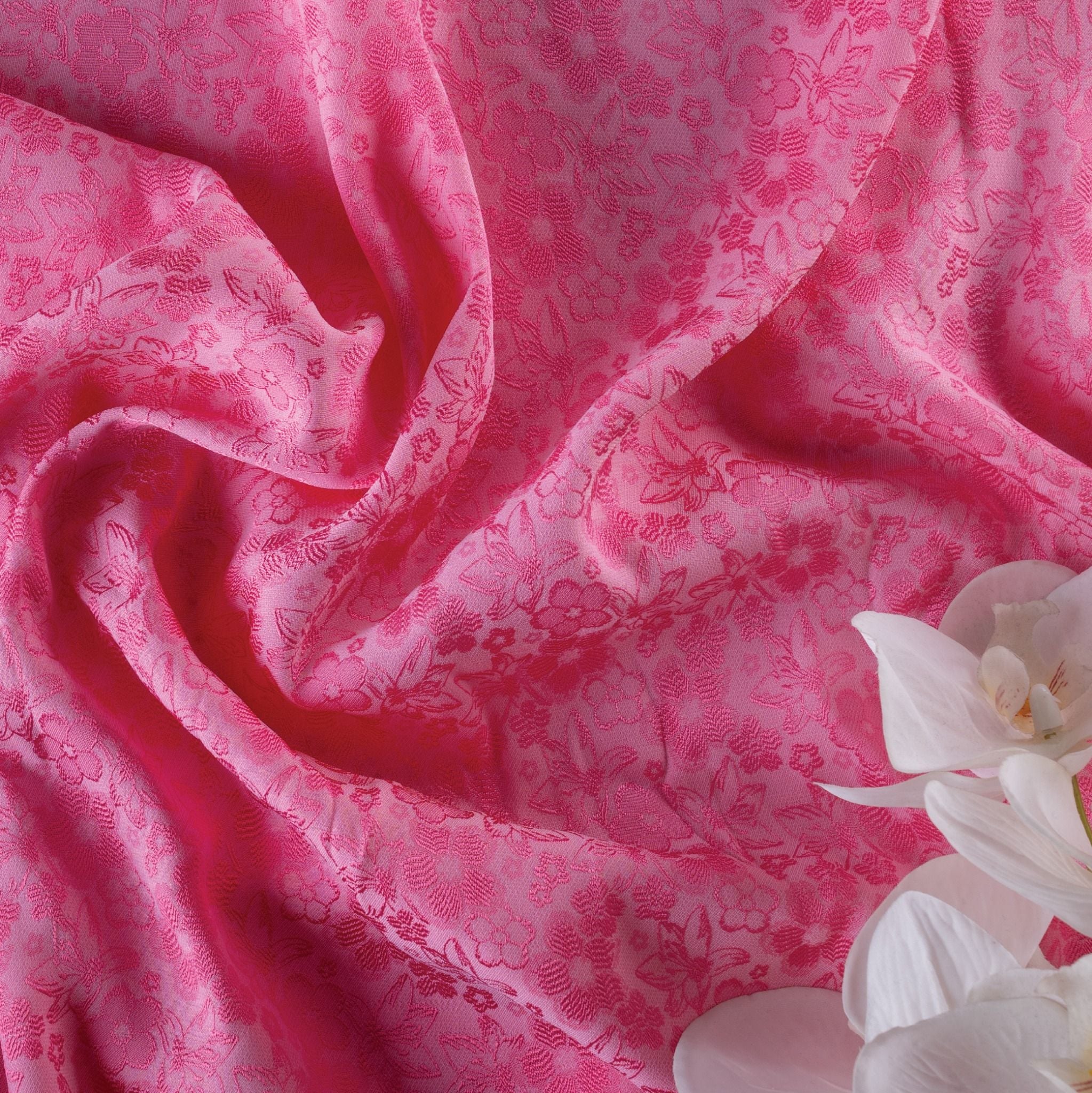 Vải Gấm Co Giãn Màu Hồng Khổ 1m15 x 2m ELHL001006