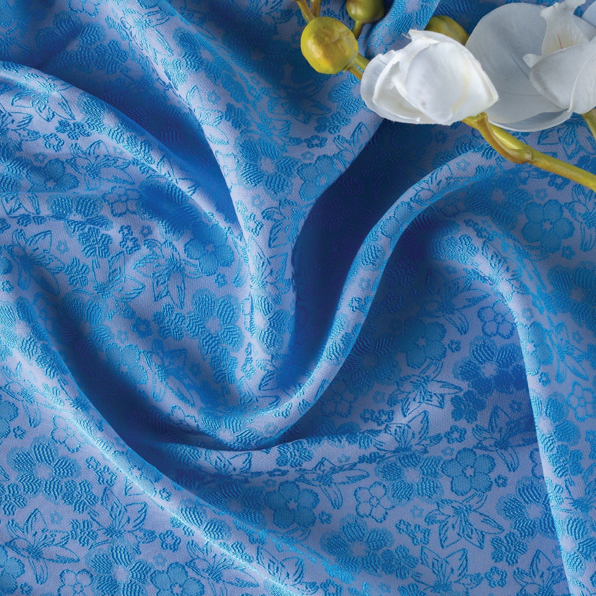 Vải Gấm Co Giãn Màu Xanh Khổ 1m15 x 2m ELHL001015