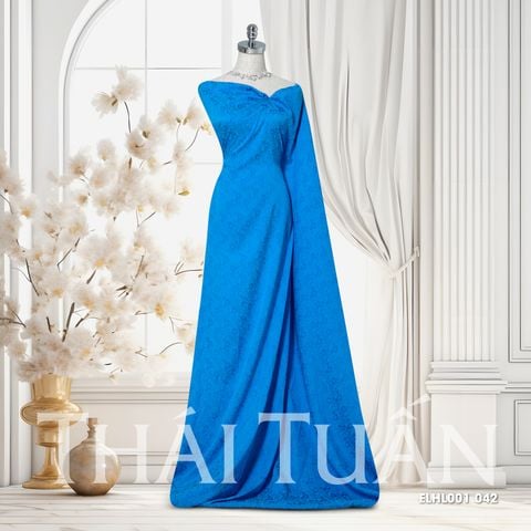 Vải Gấm Co Giãn Màu Xanh Ngọc Khổ 1m5 x 2m ELHL001042