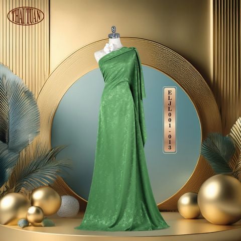 ELJL001-013 Vải Gấm Tùy Hoa Màu Xanh 1m5 x 2m