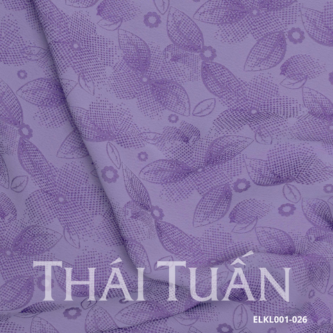 Gấm Hoa Văn Màu Tím Khổ 1m5x2m ELKL001026