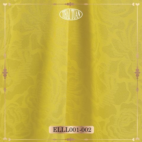 ELLL001-002 Vải Gấm Kim Sa Màu Vàng 1m5 x 2m