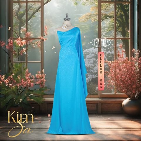 Vải Gấm Kim Sa Màu Xanh 1m5 x 2m ELLL001005