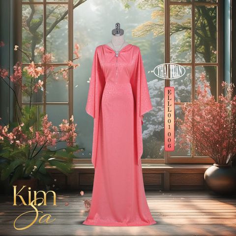 ELLL001-006 Vải Gấm Kim Sa Màu Hồng 1m5 x 2m