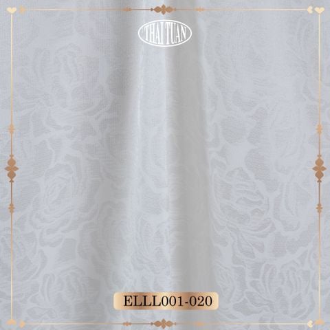 ELLL001-020 Vải Gấm Kim Sa Màu Trắng 1m5 x 2m