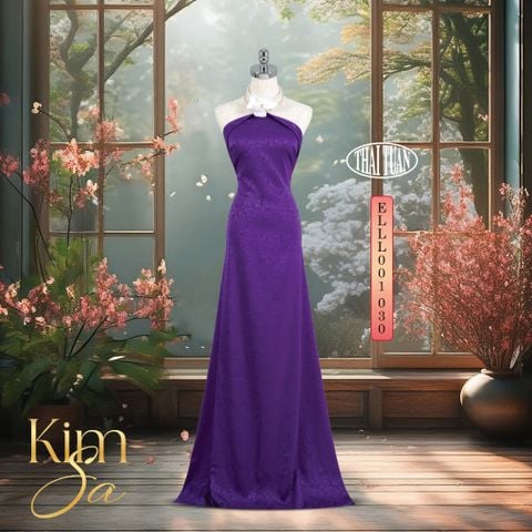 Vải Gấm Kim Sa Màu Tím 1m5 x 2m ELLL001030