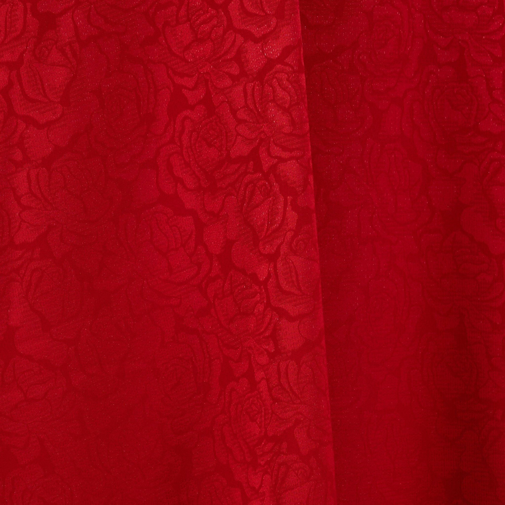 ELLL001-041 Vải Gấm Kim Sa Màu Đỏ Tươi 1m5 x 2m