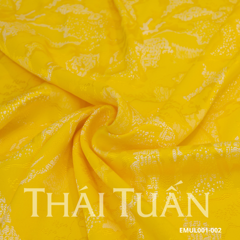 Vải Gấm Hoa Họa Tiết Đặc Biệt Màu Vàng 1m5x2m EMUL001002