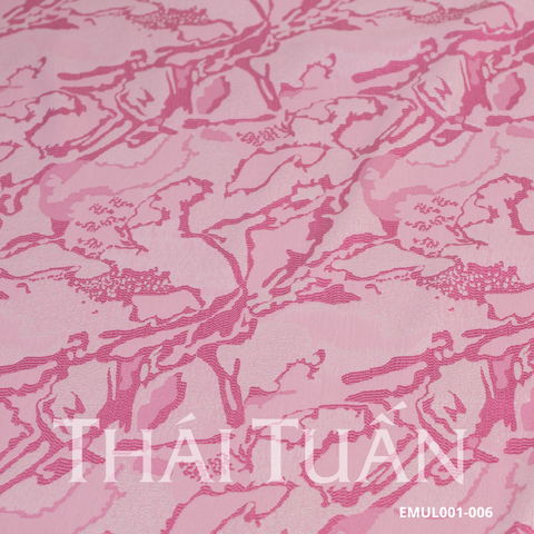 Vải Gấm Hoa Họa Tiết Đặc Biệt Màu Hồng 1m5x2m EMUL001006