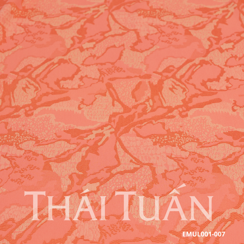 Vải Gấm Hoa Họa Tiết Đặc Biệt Màu Cam 1m5x2m EMUL001007