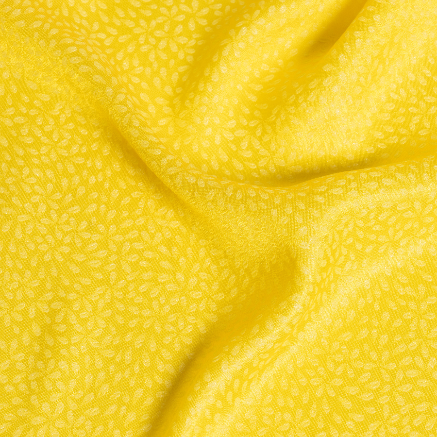 Vải Gấm Hoa Xuân Màu Vàng Khổ 1m5 x 2m EMVL002002