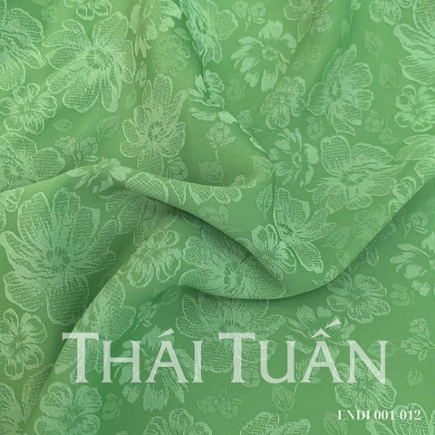 Gấm Hoa Màu Xanh Khổ 1m5 x 2m ENDL001012