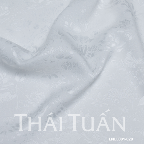 Vải Gấm Hoa Co Giãn Màu Trắng Khổ 1m5x2m ENLL001020