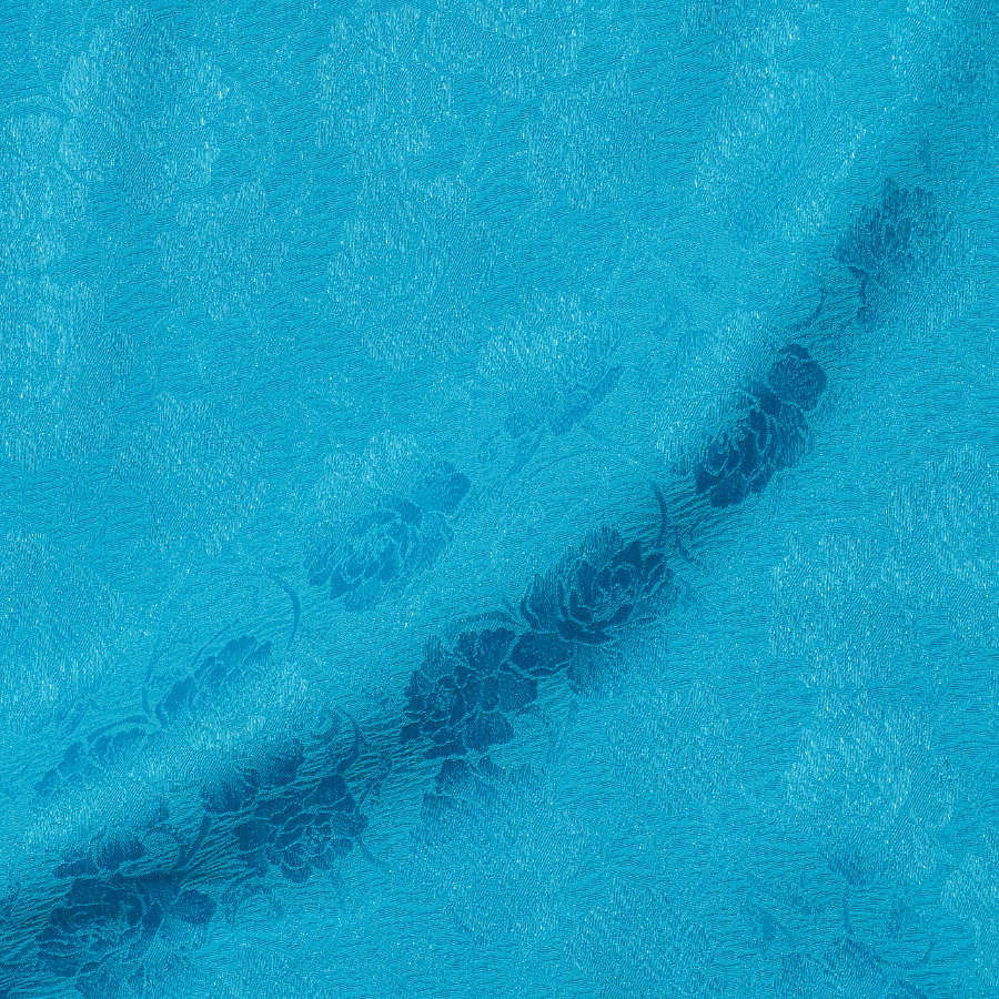 ENVL001-042 Gấm Hoa Co Giãn Màu Xanh Sáng Khổ 1m5 x 2m