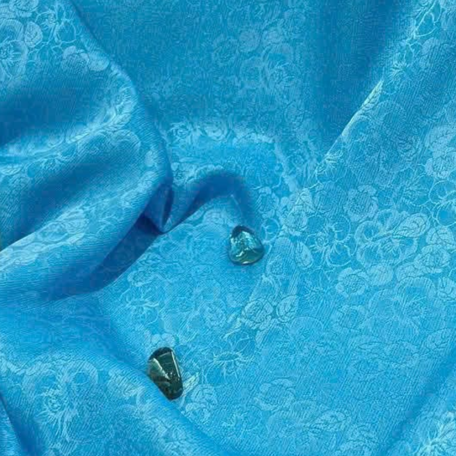 Vải Gấm Hoa Họa Tiết Màu Xanh 1m15x2m5 ENWN001005