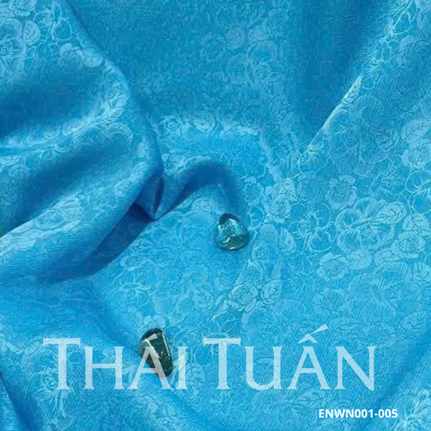 Vải Gấm Hoa Họa Tiết Màu Xanh 1m15x2m5 ENWN001005