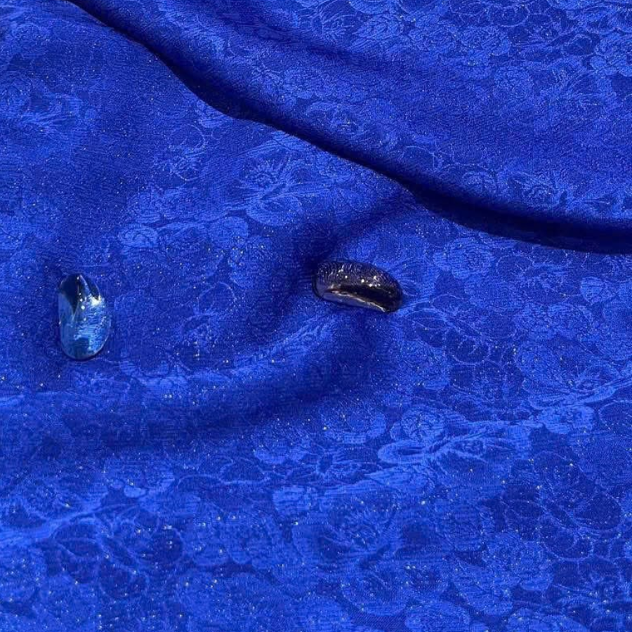 Vải Gấm Hoa Họa Tiết Màu Xanh Đậm 1m15x2m5 ENWN001036