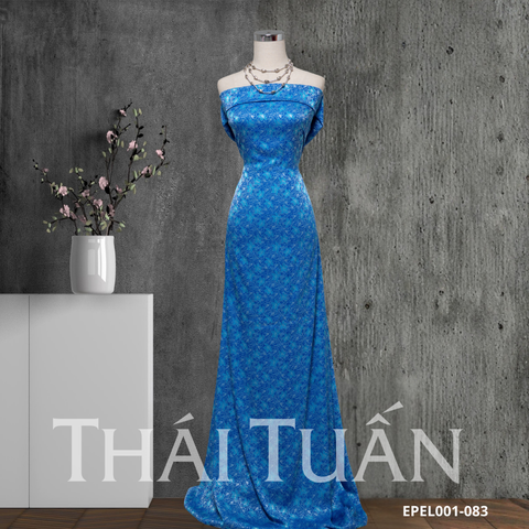 Vải Gấm Hoa Ánh Kim Màu Xanh Khổ 1m5x2m EPEL001083