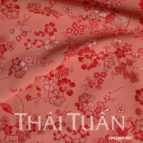 Gấm Hoa Văn Màu Cam Khổ 1m5x2m EPFL001007