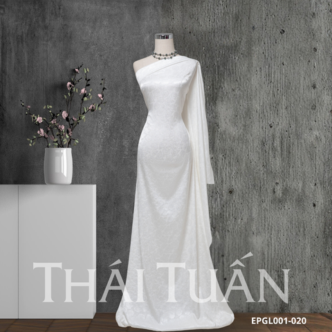 Vải Gấm Hoa Dạ Kim Màu Trắng Khổ 1m5x2m EPGL001020