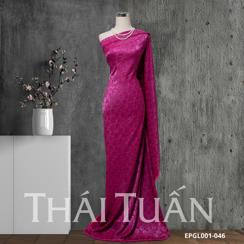 Vải Gấm Hoa Dạ Kim Màu Hồng Sen Khổ 1m5x2m EPGL001046