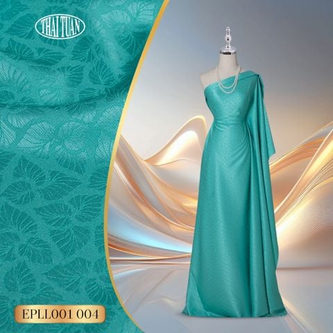 Vải Gấm Thái Tuấn Gấm Hoa Co Giãn Mới Màu Ngọc Nhạt Khổ 1m5 x 2m EPLL001004