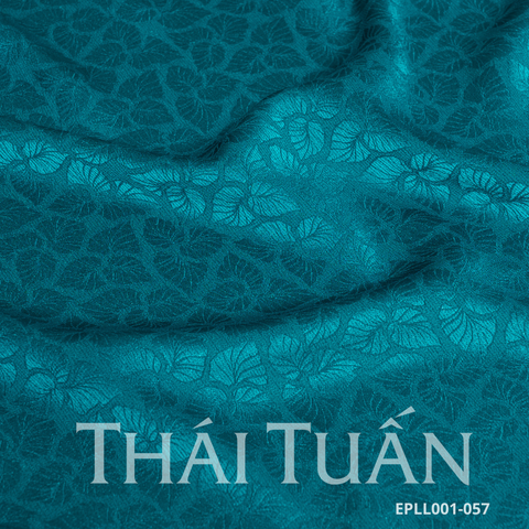 Vải Gấm Thái Tuấn Gấm Hoa Co Giãn Mới Màu Xanh Khổ 1m5 x 2m EPLL001057